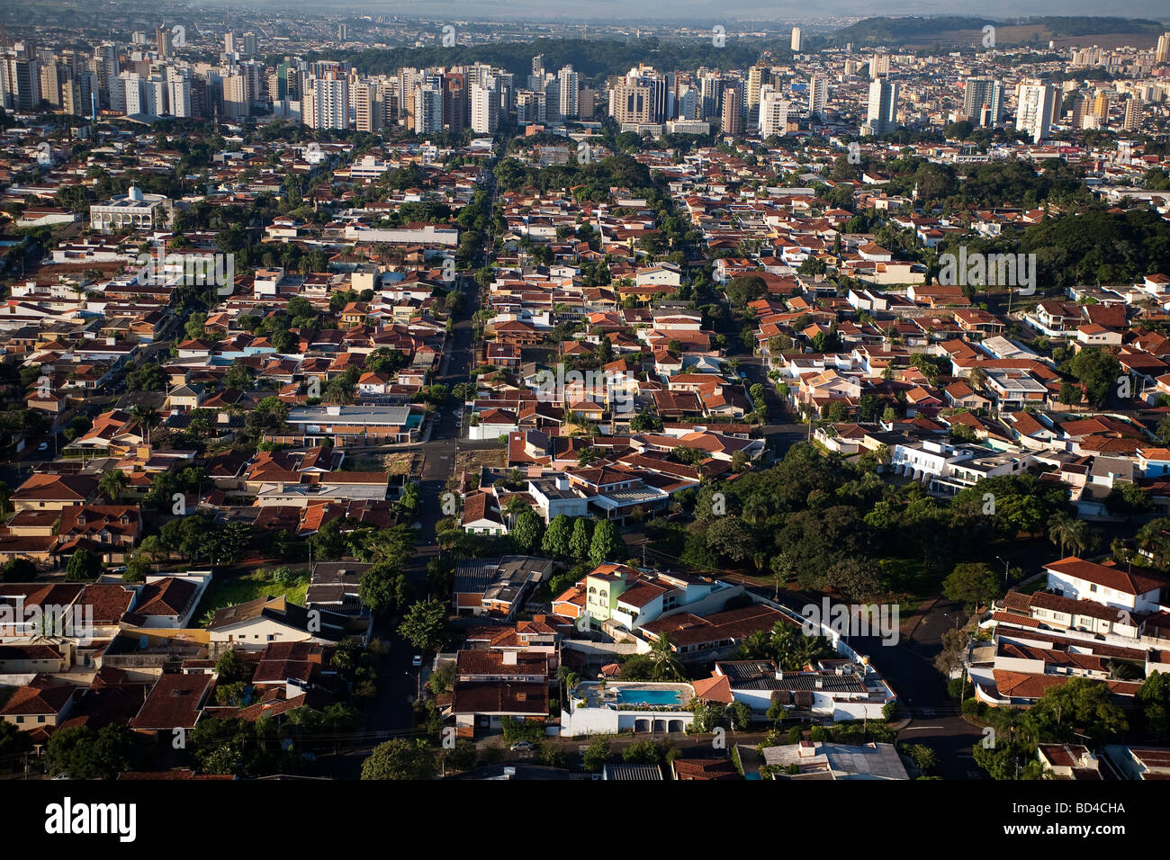 High class neighborhood Development of agribusiness Ribeirao Preto city Sao Paulo State Brazil Stock Photo