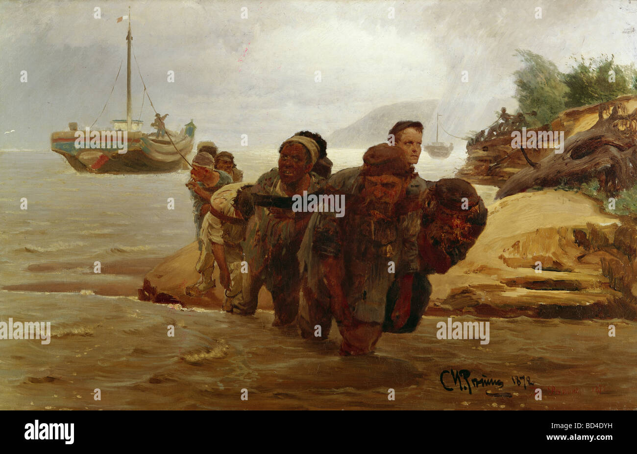 Picture Barge haulers on the Volga. Burlak is 58 Picture Barge haulers on the Volga. Burlak is 61