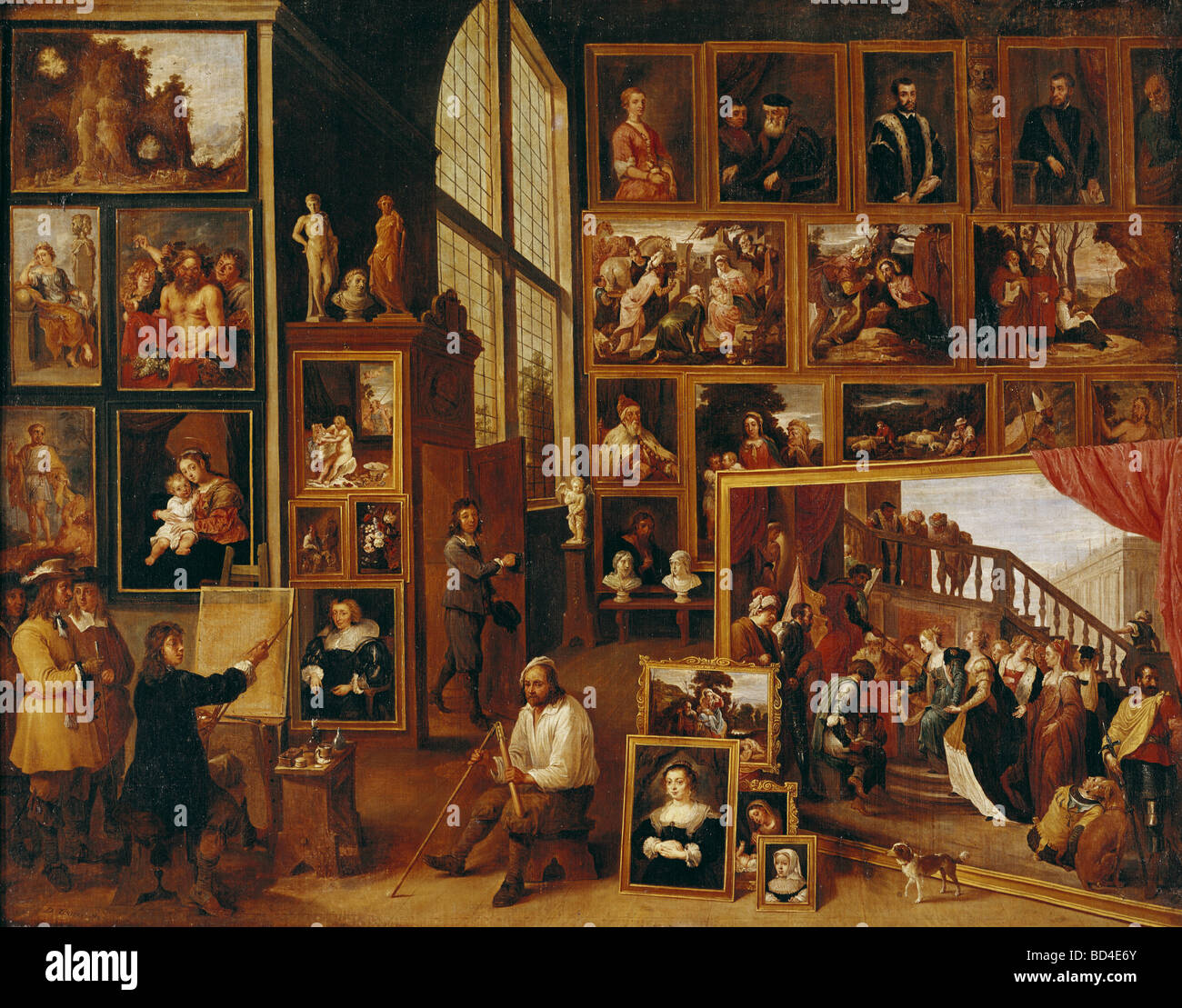Teniers, David the Younger (1610 - 1690), painting, View of the picture gallery of Archduke Leopold Wilhelm in Brussels, circa 1