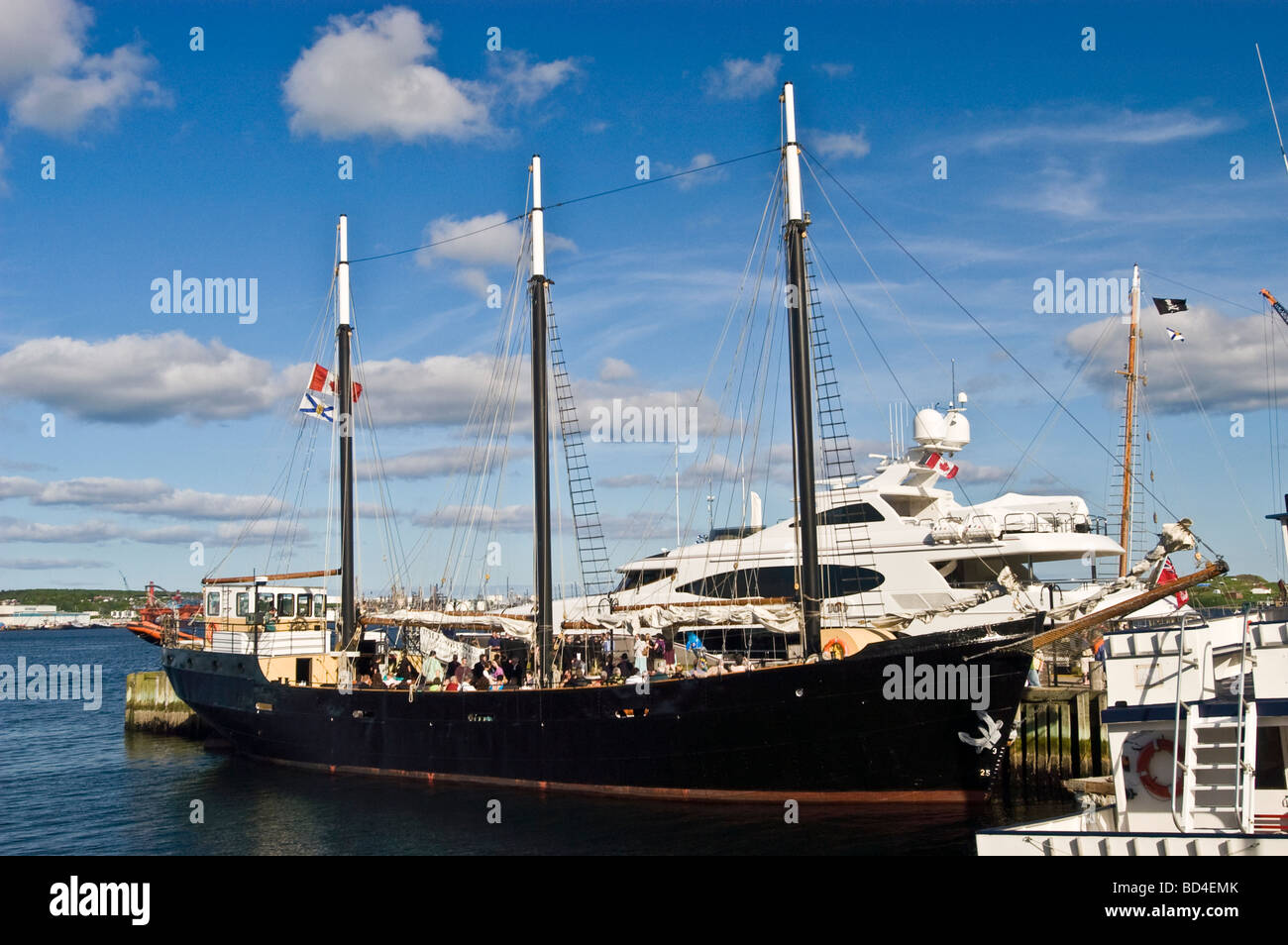 Bluenose II schooner in Halifax harbor, Nova Scotia, Canada Stock Photo