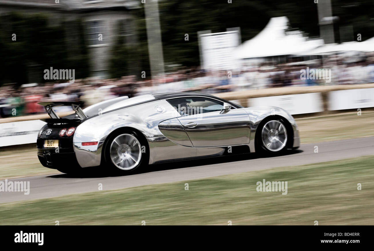 Bugatti Veyron Pur Sang racing at the Goodwood Festival of Speed Stock Photo