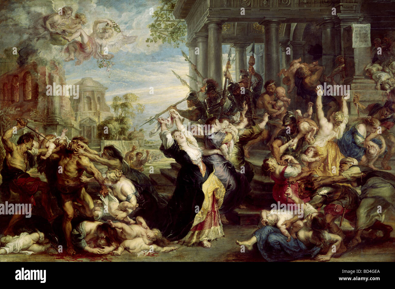 fine arts, Rubens, Peter Paul (1577 - 1640), painting, 'Massacre of the Innocents', oil on wood, circa 1636 - 1638, Alte Pina Stock Photo