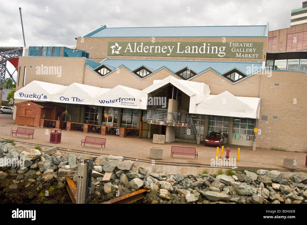 Alderney Landing, Dartmouth waterfront, Halifax, Nova Scotia, Canada Stock Photo