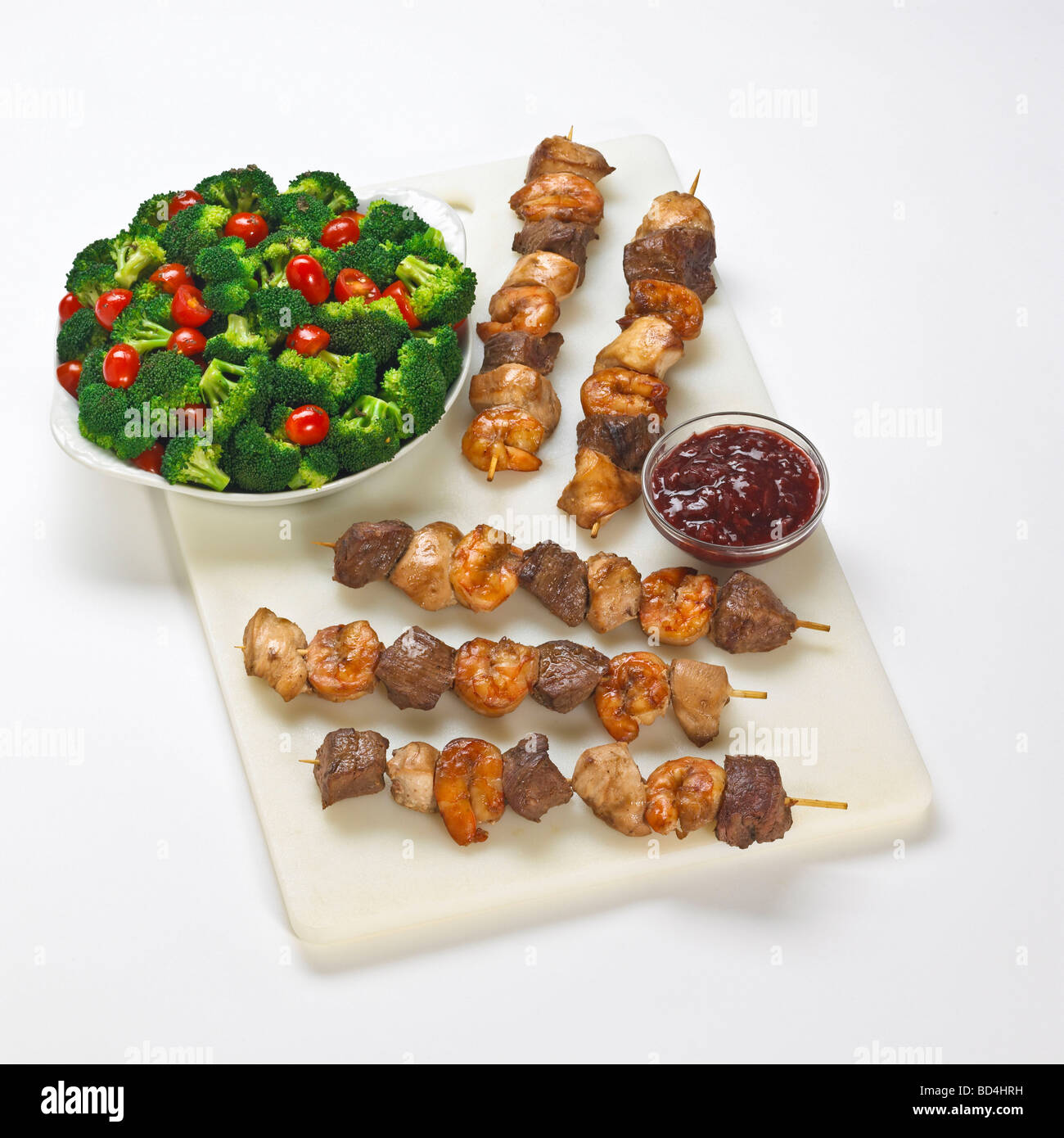 Country kitchen recipes, red and green vegetable medley, mixed grille