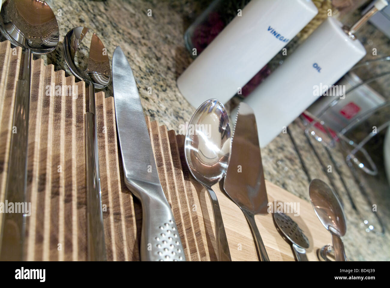 spoon and knives Stock Photo