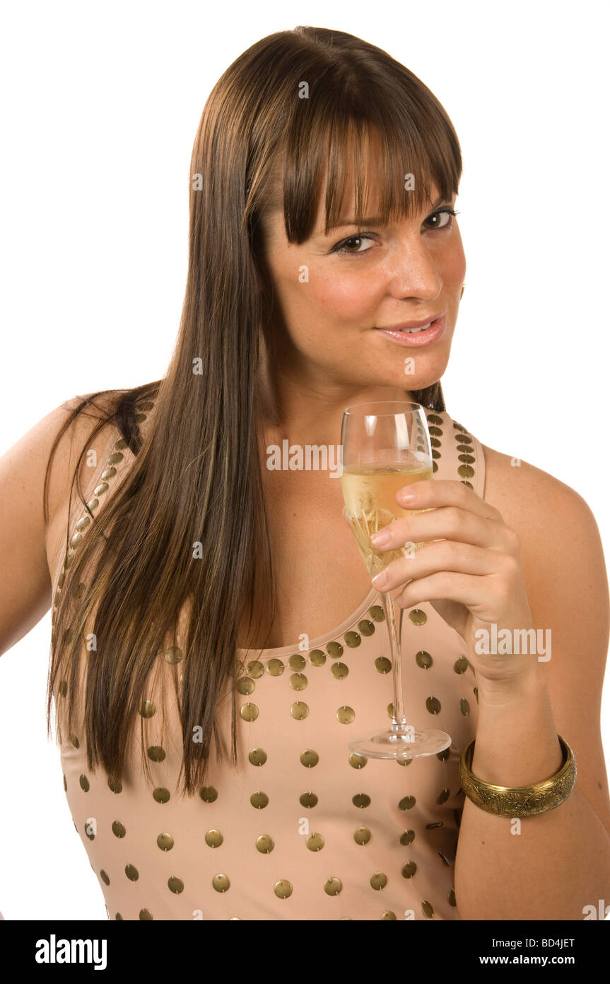 Woman holding glass of wine hi-res stock photography and images - Alamy