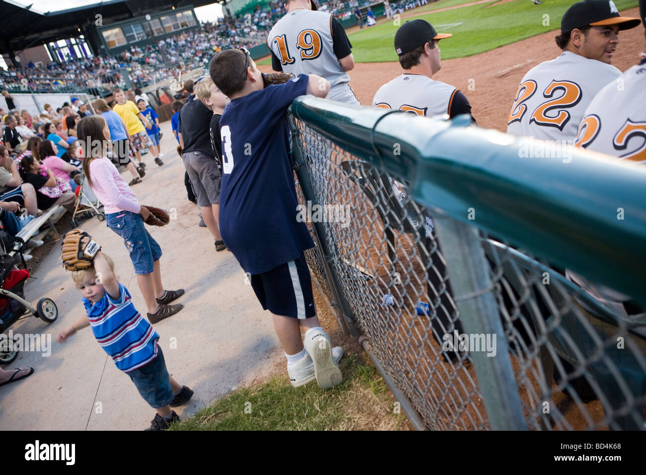 Minor league baseball game in Ogden Utah Stock Photo Alamy
