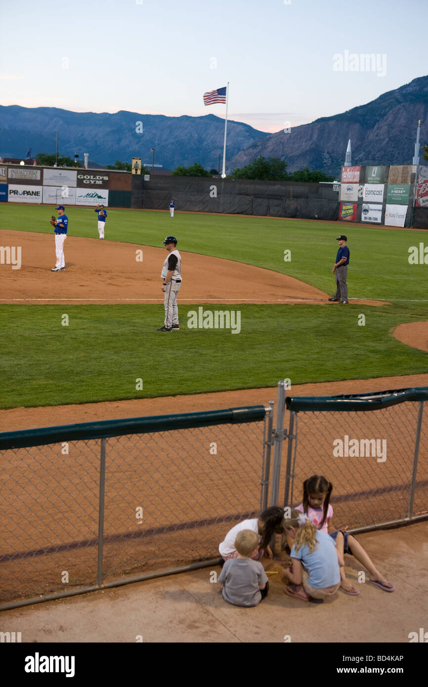 Minor league baseball game in Ogden Utah Stock Photo Alamy