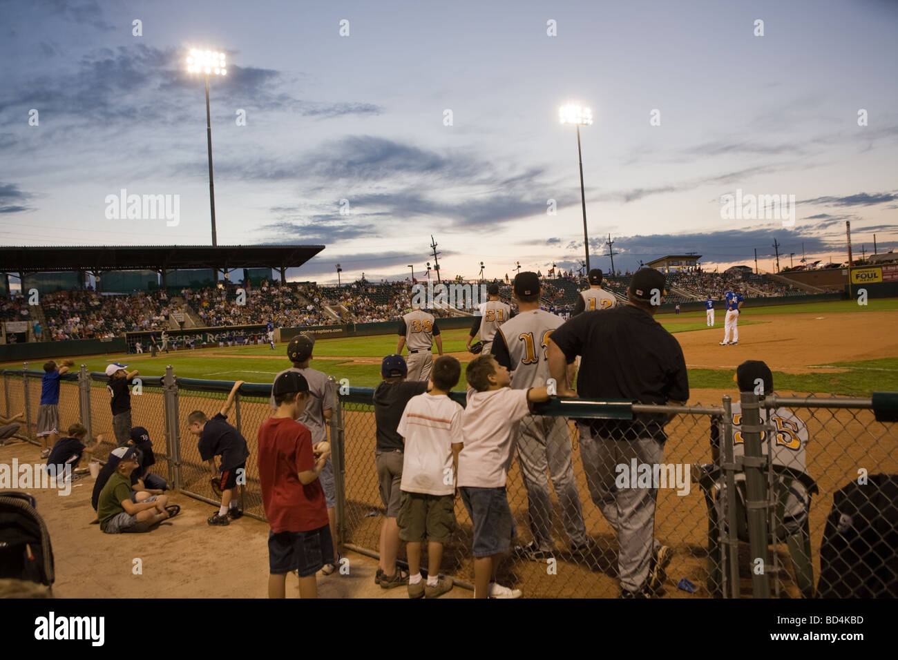Minor league baseball game in Ogden Utah Stock Photo Alamy