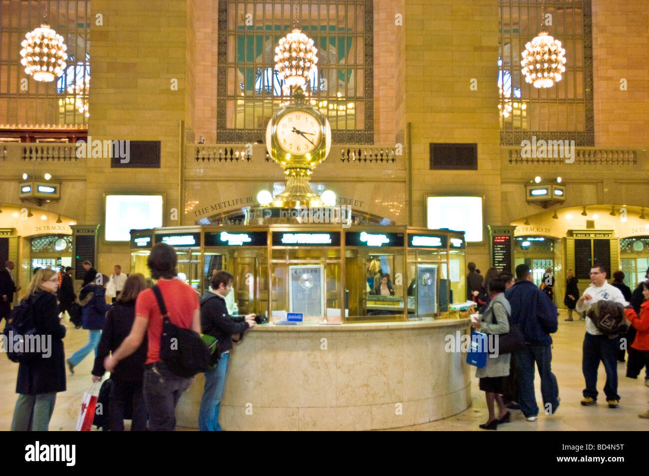 Clock info booth at Grand Central Station, New York, City, US, America