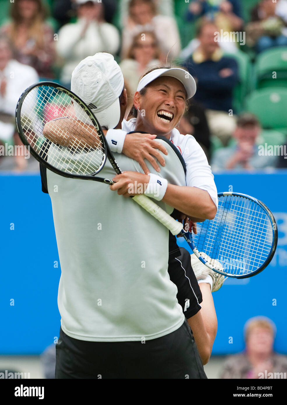 Akgul Amanmuradova and Ai Sugiyama celebrate double final win Stock Photo -  Alamy
