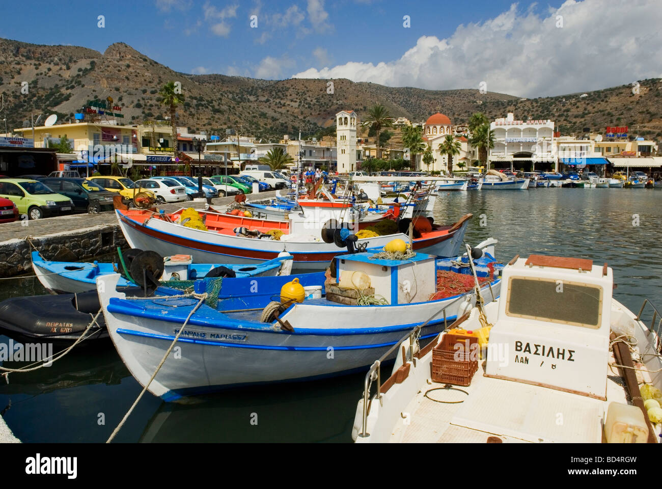 Elounda harbour Crete Stock Photo - Alamy