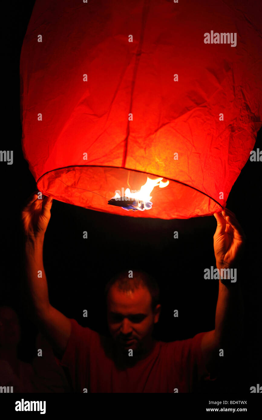 Man lantern hi-res stock photography and images - Alamy
