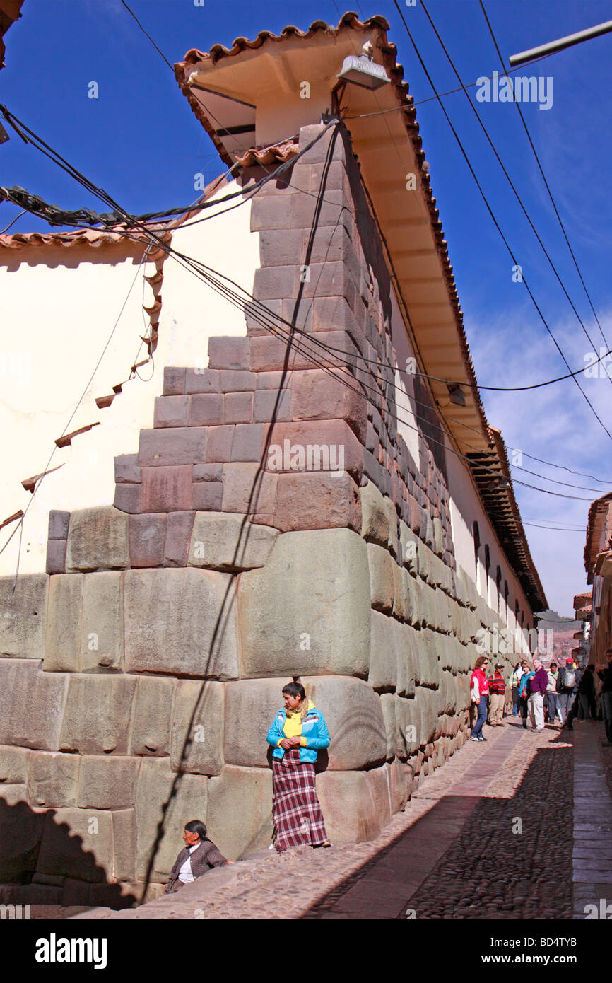 Calle Hatun Rumiyok, Cuzco, Peru, South America Stock Photo