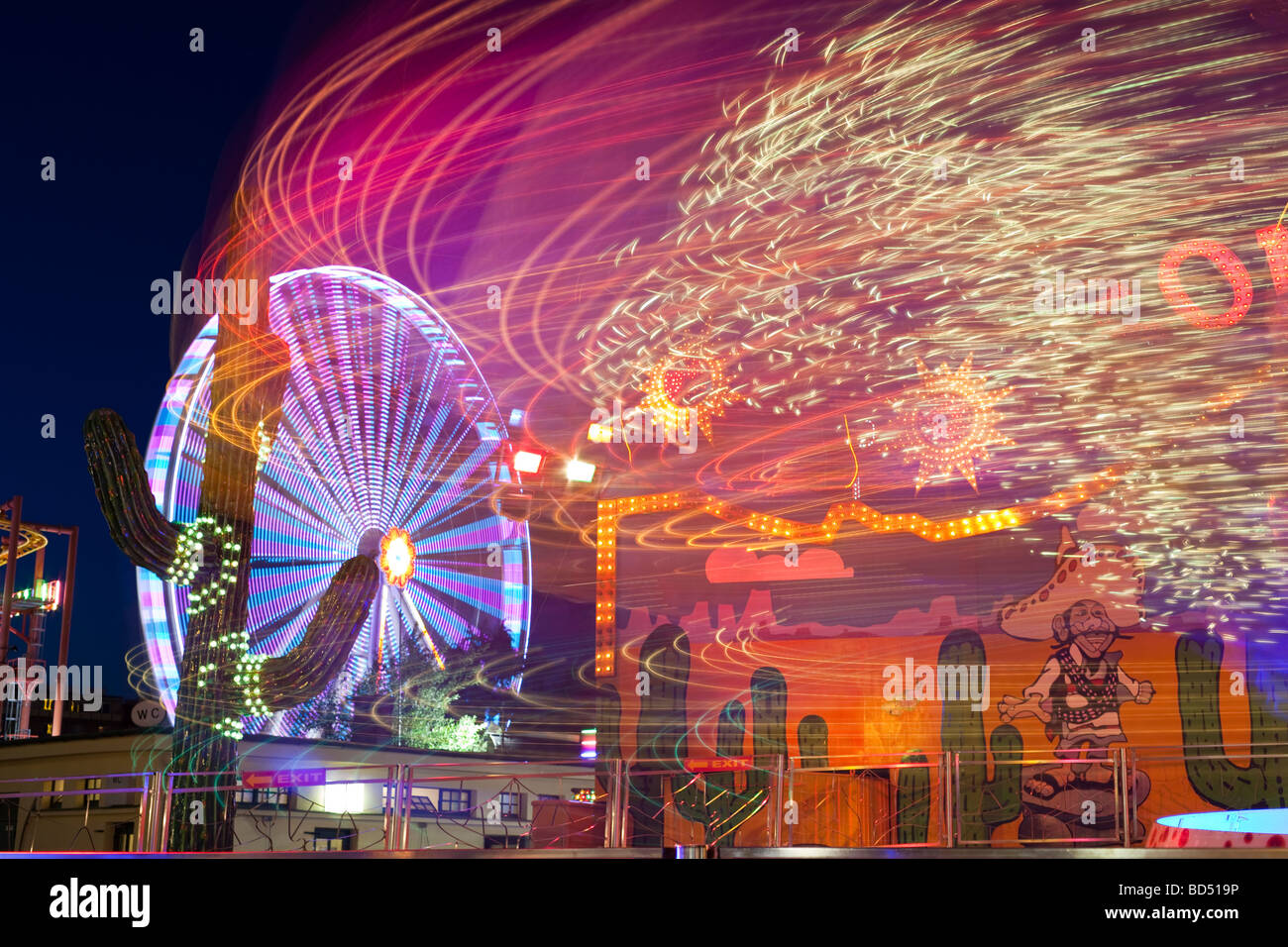 rides at the Prater amusement park, Vienna, Austria Stock Photo - Alamy