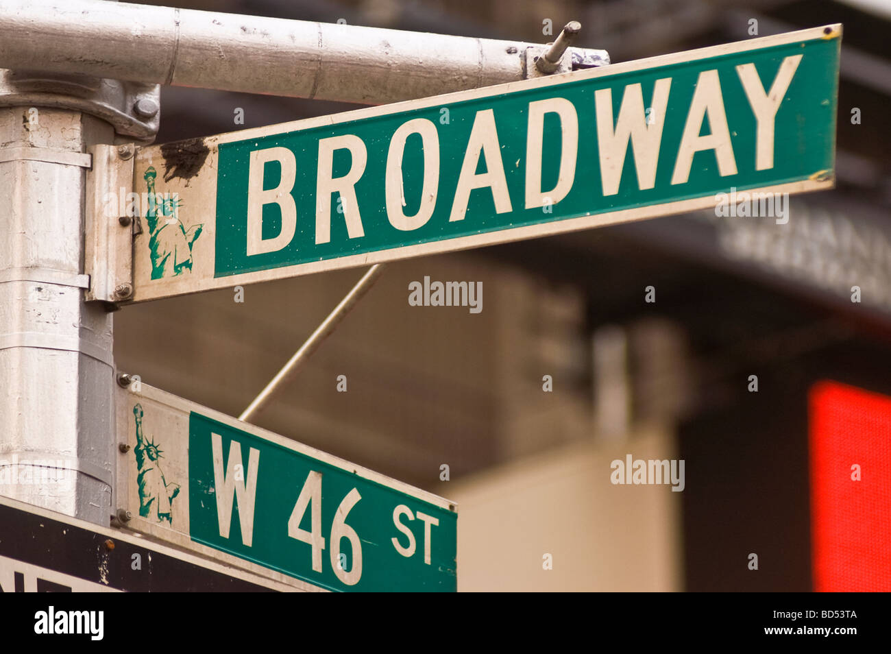 Statue of liberty with sign hi-res stock photography and images - Alamy