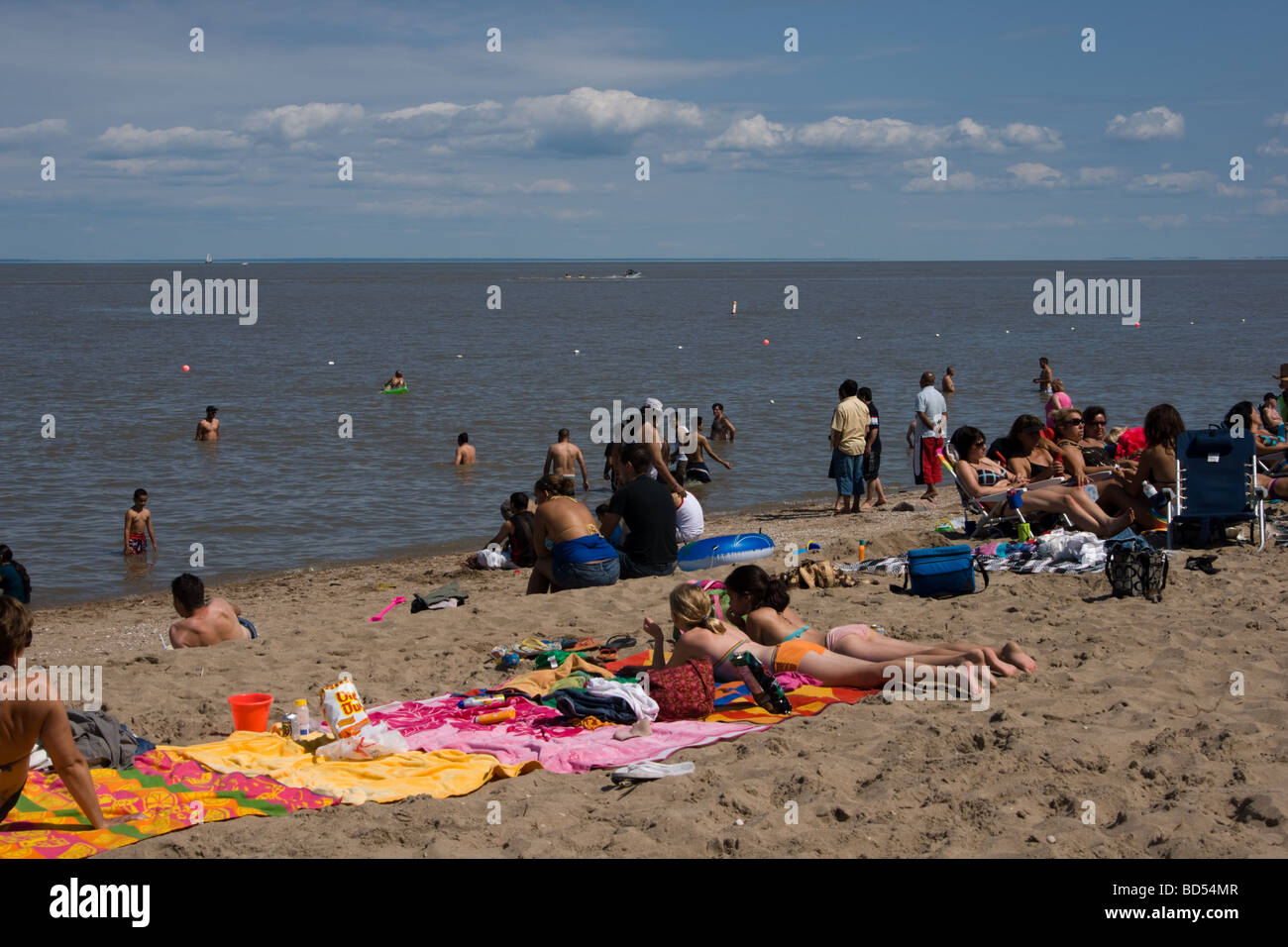 beach scene at Winnipeg Beach, Manitoba Stock Photo Alamy