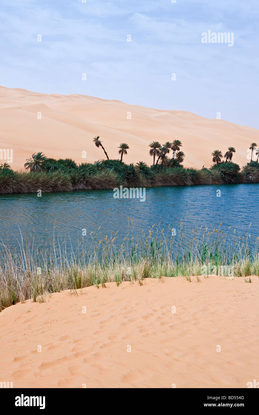 Libya Sahara desert the Ubari lakes area Stock Photo