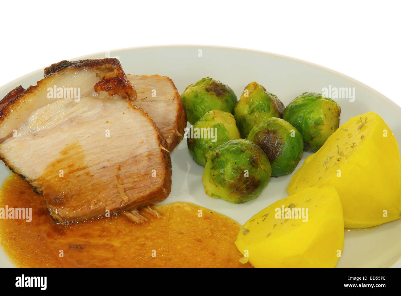 Schweinebraten pork roast 02 Stock Photo