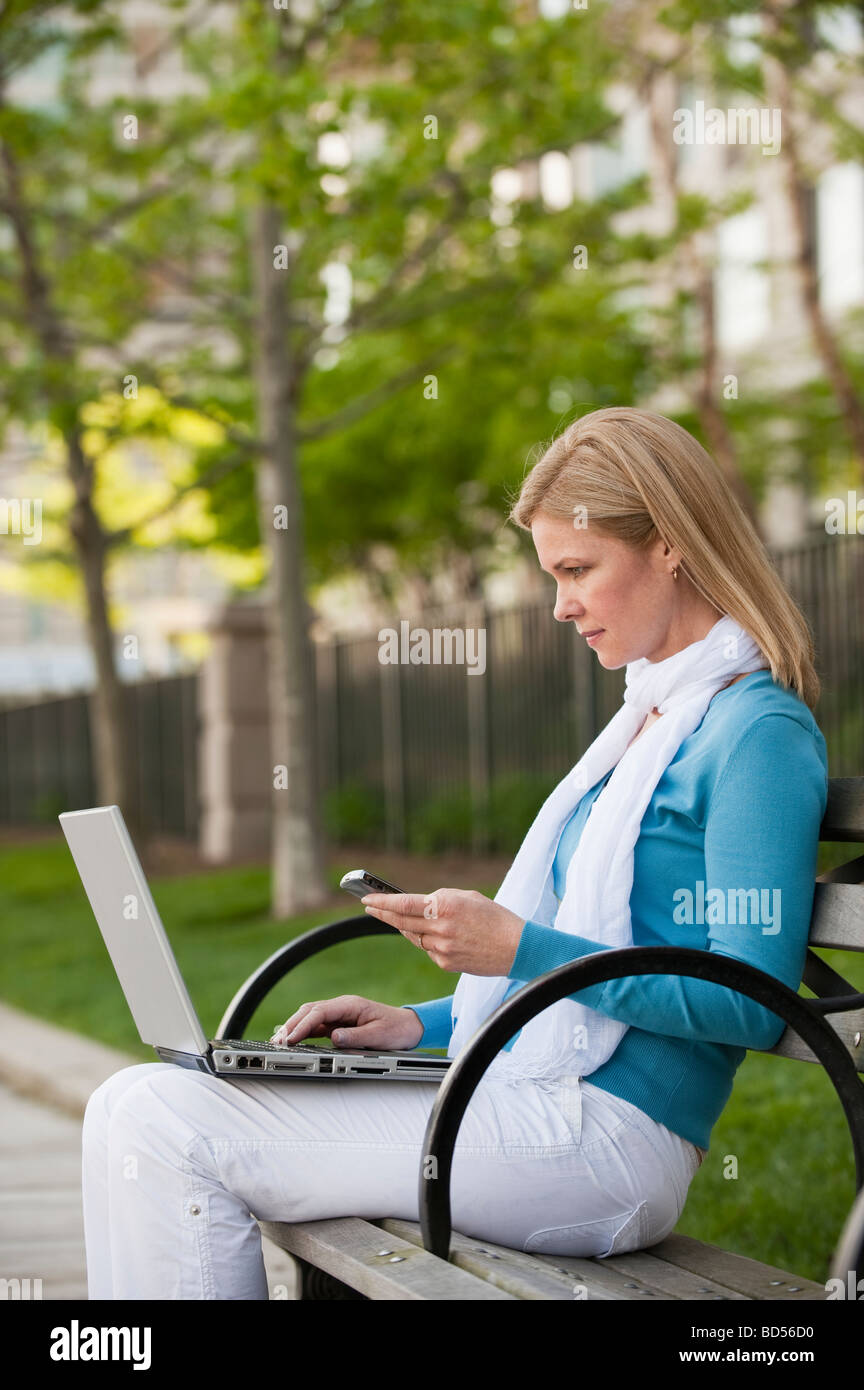 A woman in the park Stock Photo