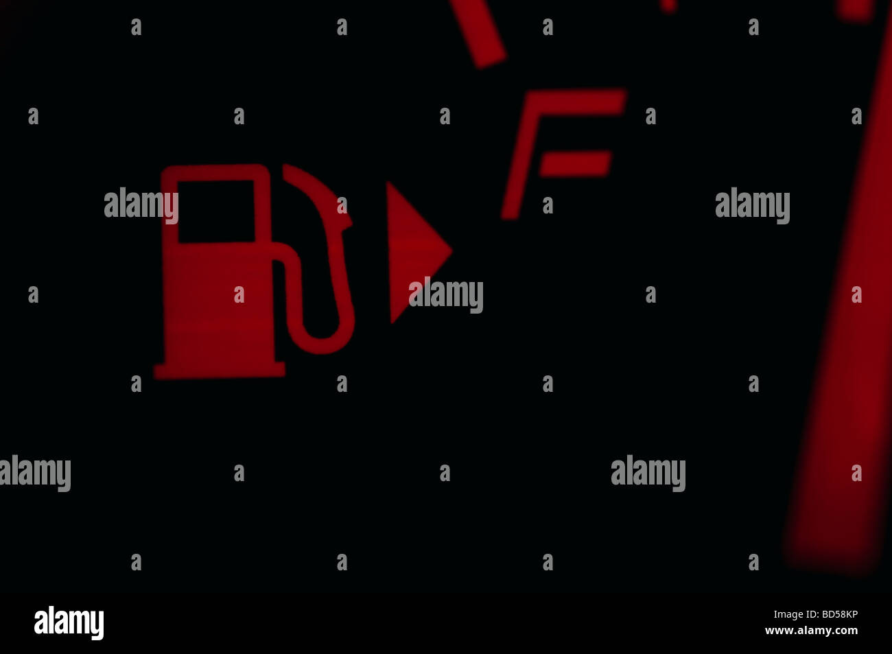 Gas gauge in a car Stock Photo Alamy