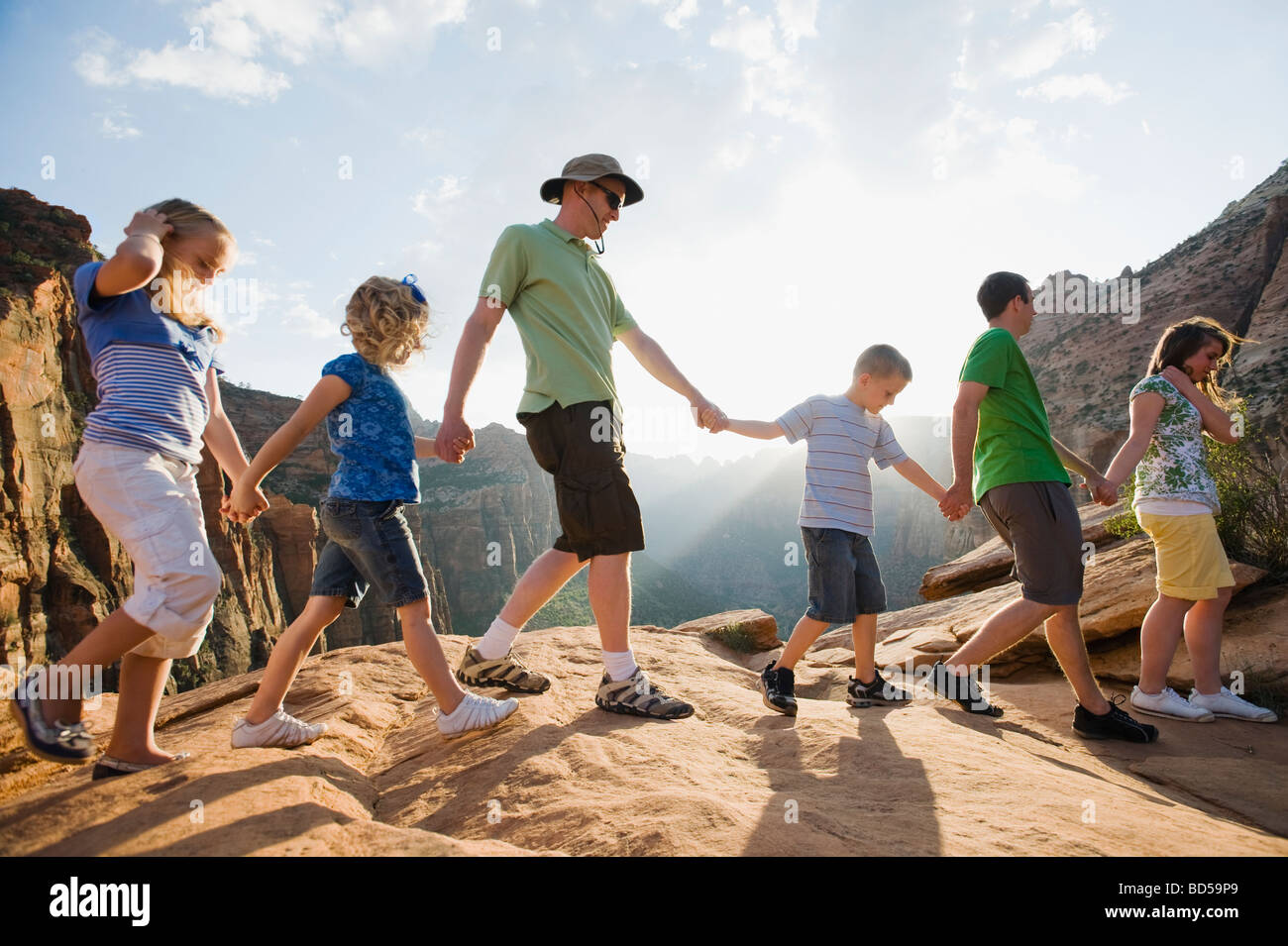 Web 11 best national parks for families to visit in summer 1. A family vacation at Zion National Park Stock Photo Alamy