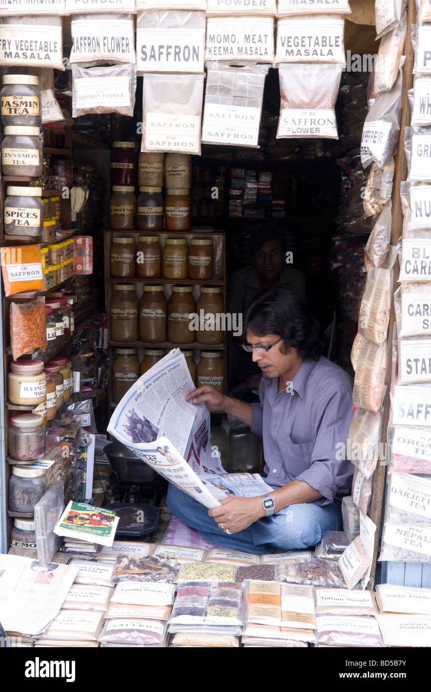 nepalese spice shop near durbar square Stock Photo Alamy