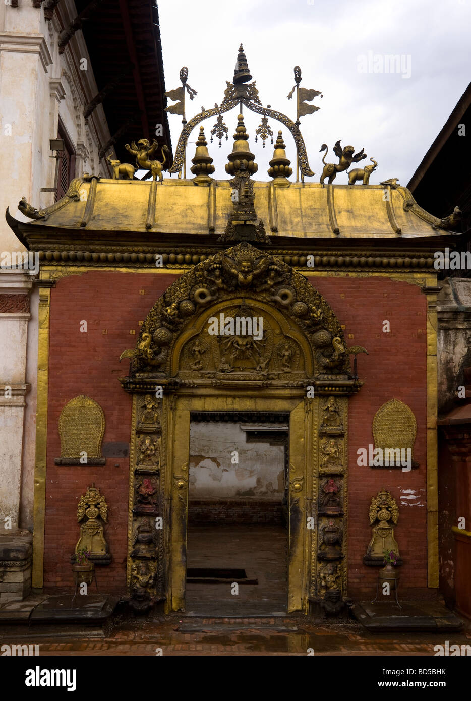 the golden gate in durbar square Stock Photo