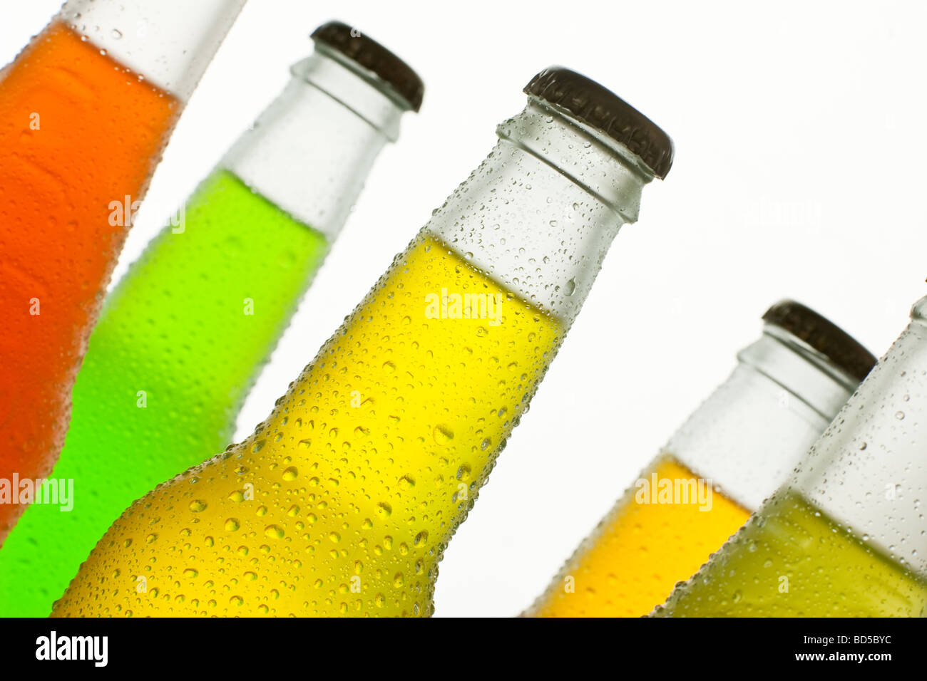 A lot of ice cold drinks on white background Stock Photo - Alamy