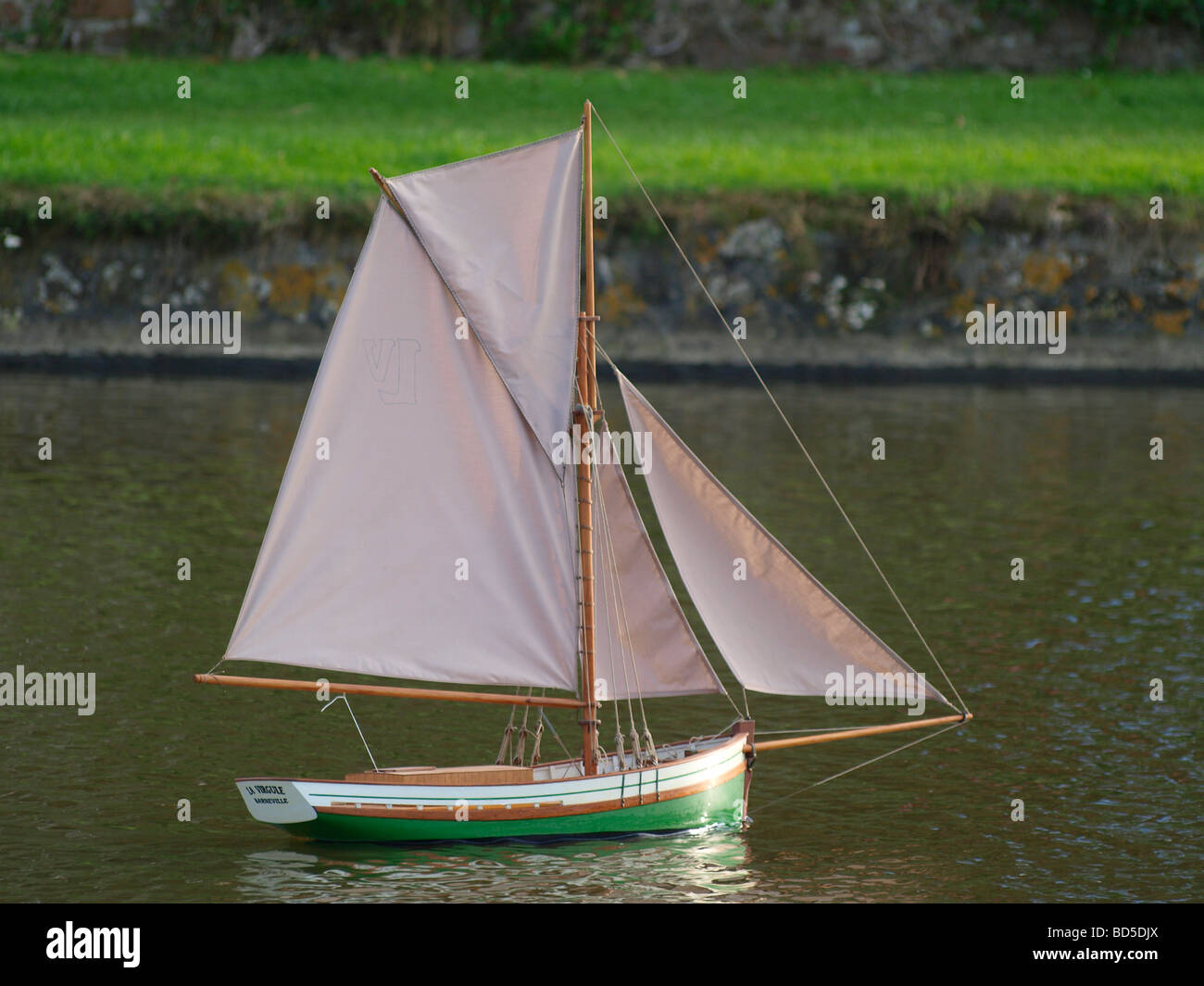 Remote controlled sail boat Stock Photo Alamy