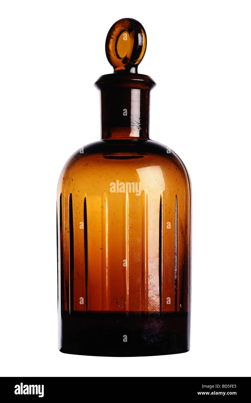 Old brown medicine bottle Stock Photo Alamy