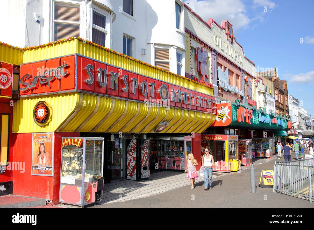 Seafront amusement arcades, Marine Parade, Southend-on-Sea, Essex, England, United Kingdom Stock Photo