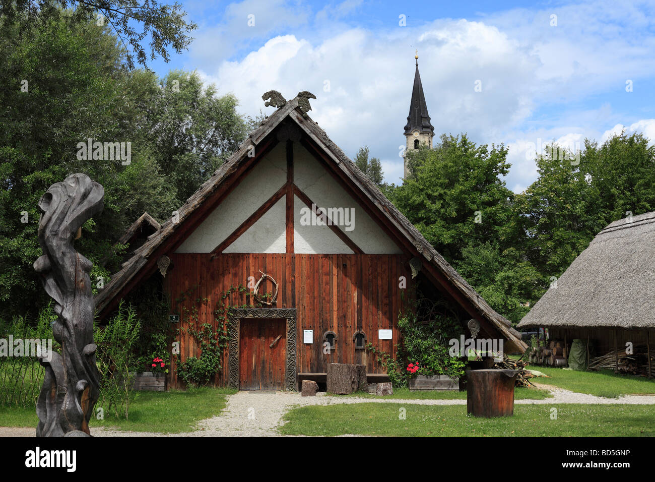 Bavarian grange in Mattsee, Flachgau, Salzburger Land, Land Salzburg, Austria, Europe Stock Photo
