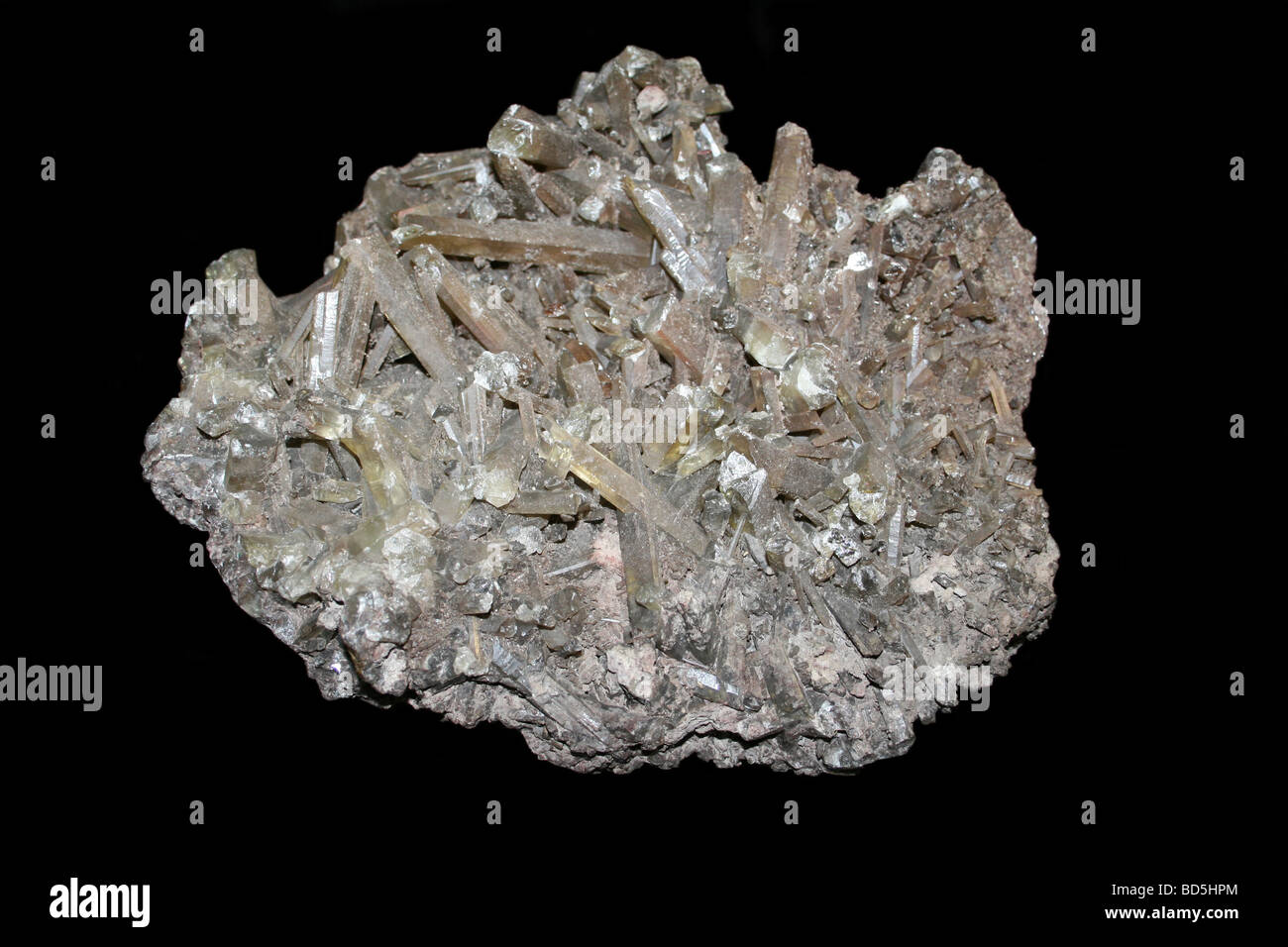 Calcite (Calcium Carbonate) Crystals Stock Photo