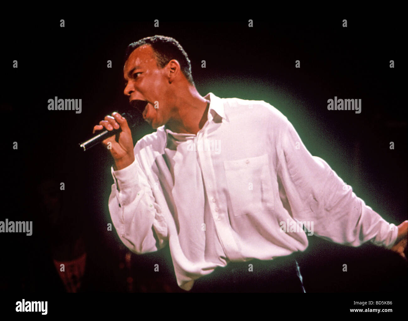 ROLAND GIFT vocalist with the Fine Young Cannibals pop group  about 1989 Stock Photo