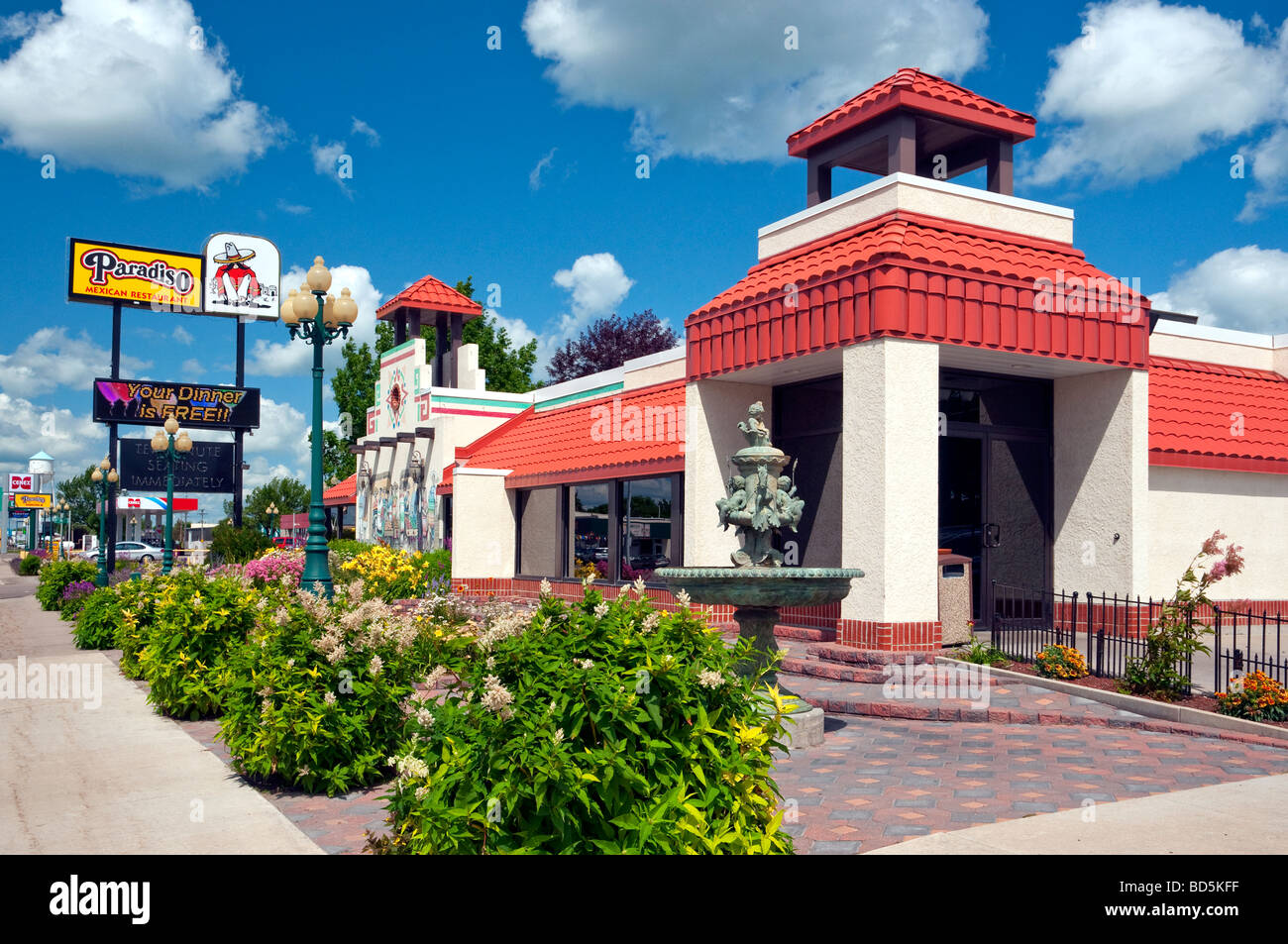 Exterior of the Paradiso Mexican restaurant in Grand Forks, North Dakota, USA America Stock Photo