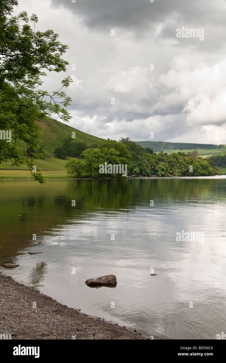 A scene on the shores of Ullswater, the Lake District, Cumbria, UK. Stock Photo