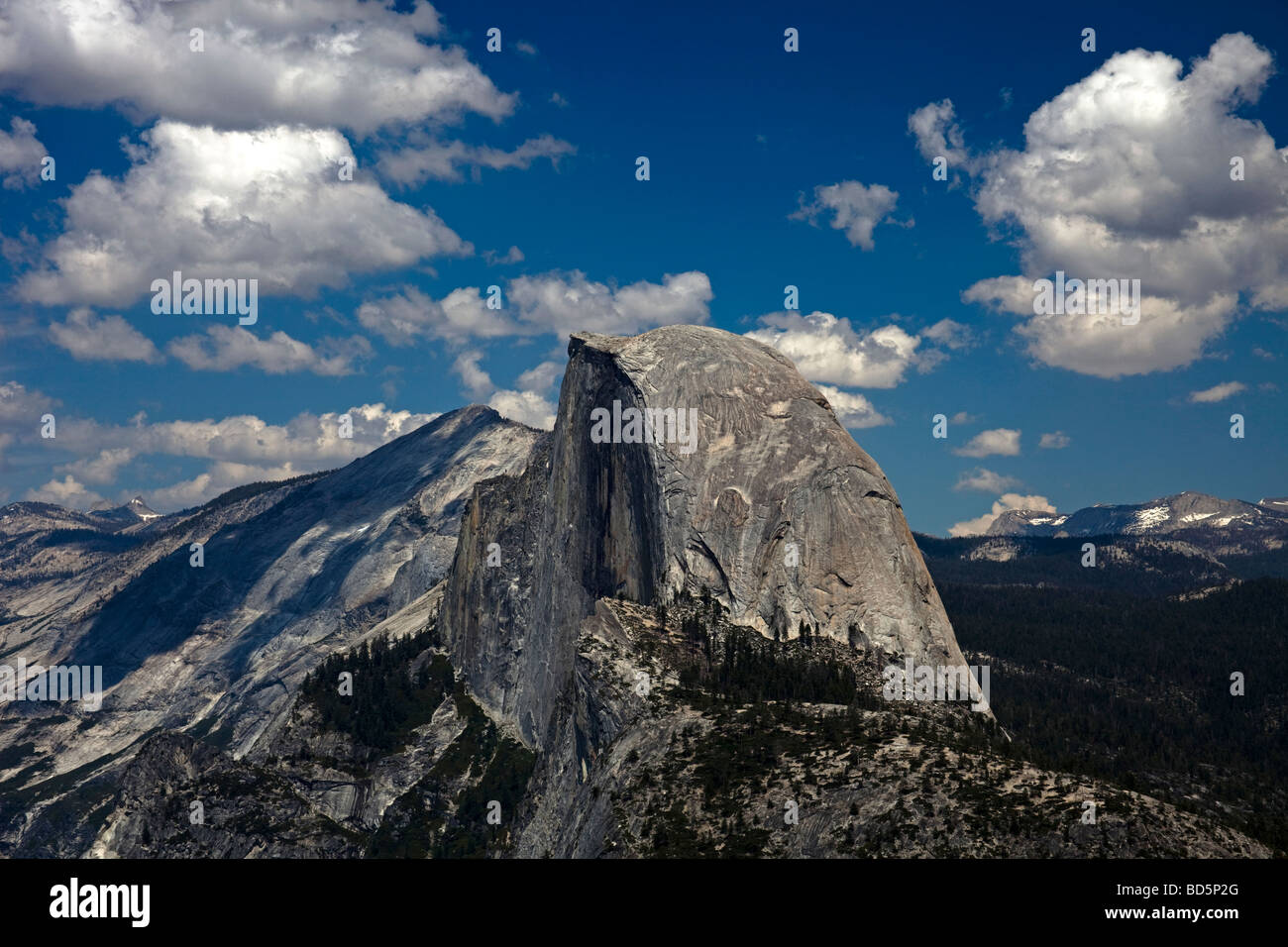 Half Dome,Yosemite National Park viewed from Glacier Point, California, USA Stock Photo