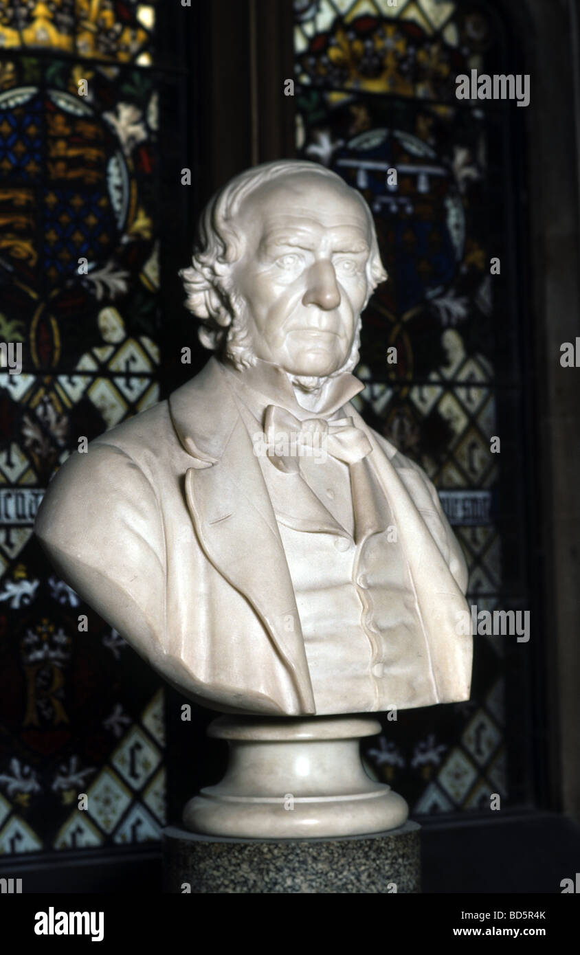 Bust of William Gladstone Prime Minister of the United Kingdom Stock Photo