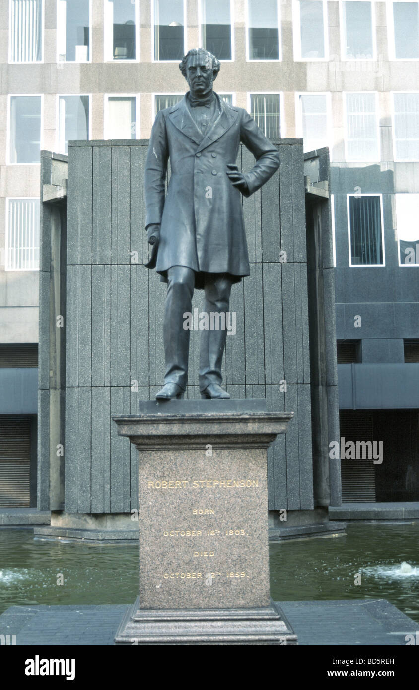 Statue of Robert Stephenson Stock Photo