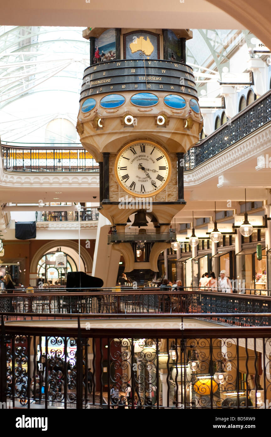 Great Victorian Clock in Queen Victoria Building or QVB Sydney NSW