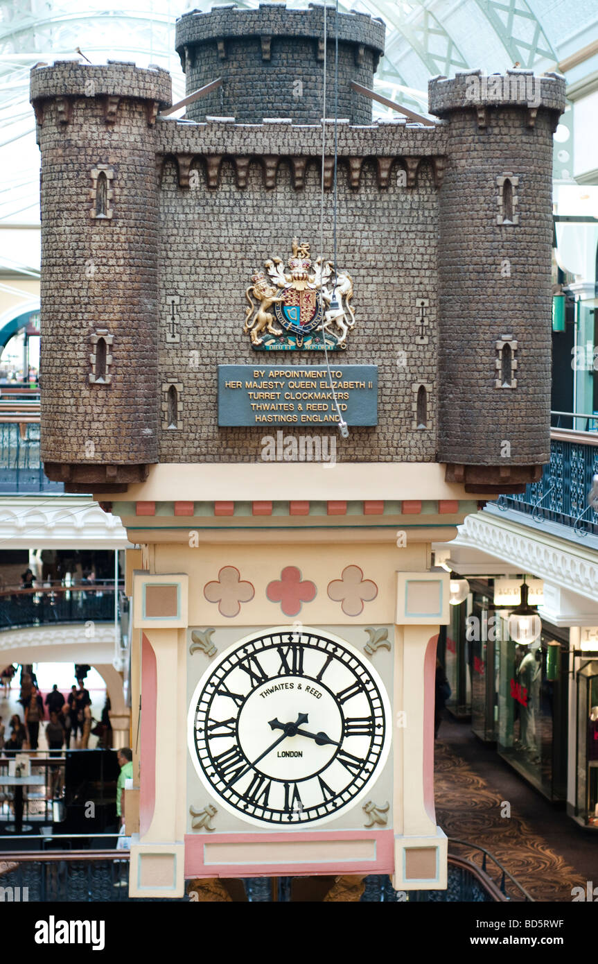 Huge clock in Queen Victoria Building or QVB Sydney NSW Australia Stock