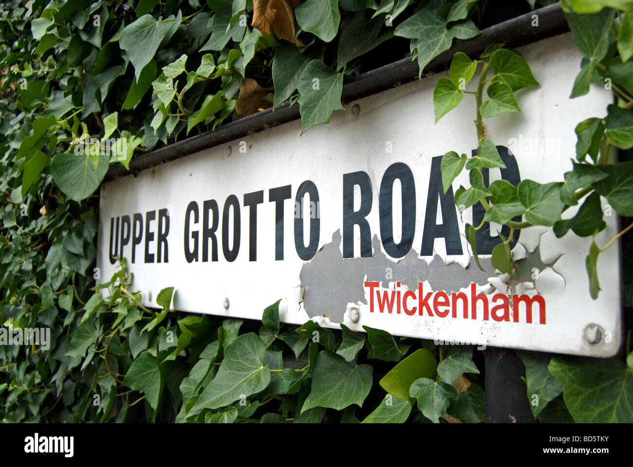 upper grotto road, named after the grotto of 18th century writer and local resident alexander pope, twickenham, england Stock Photo
