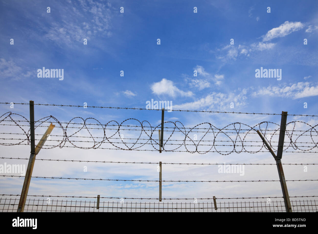 Galvanised 45 Degree Front Facing 5 Barbed Razor Wire Bracket