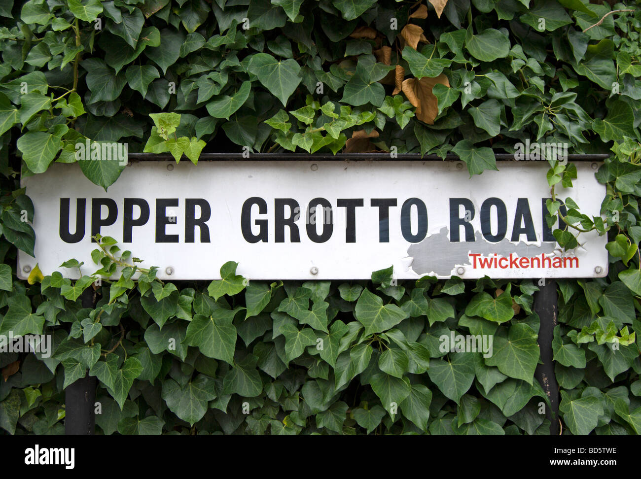 upper grotto road, named after the grotto of 18th century writer and local resident alexander pope, twickenham, england Stock Photo