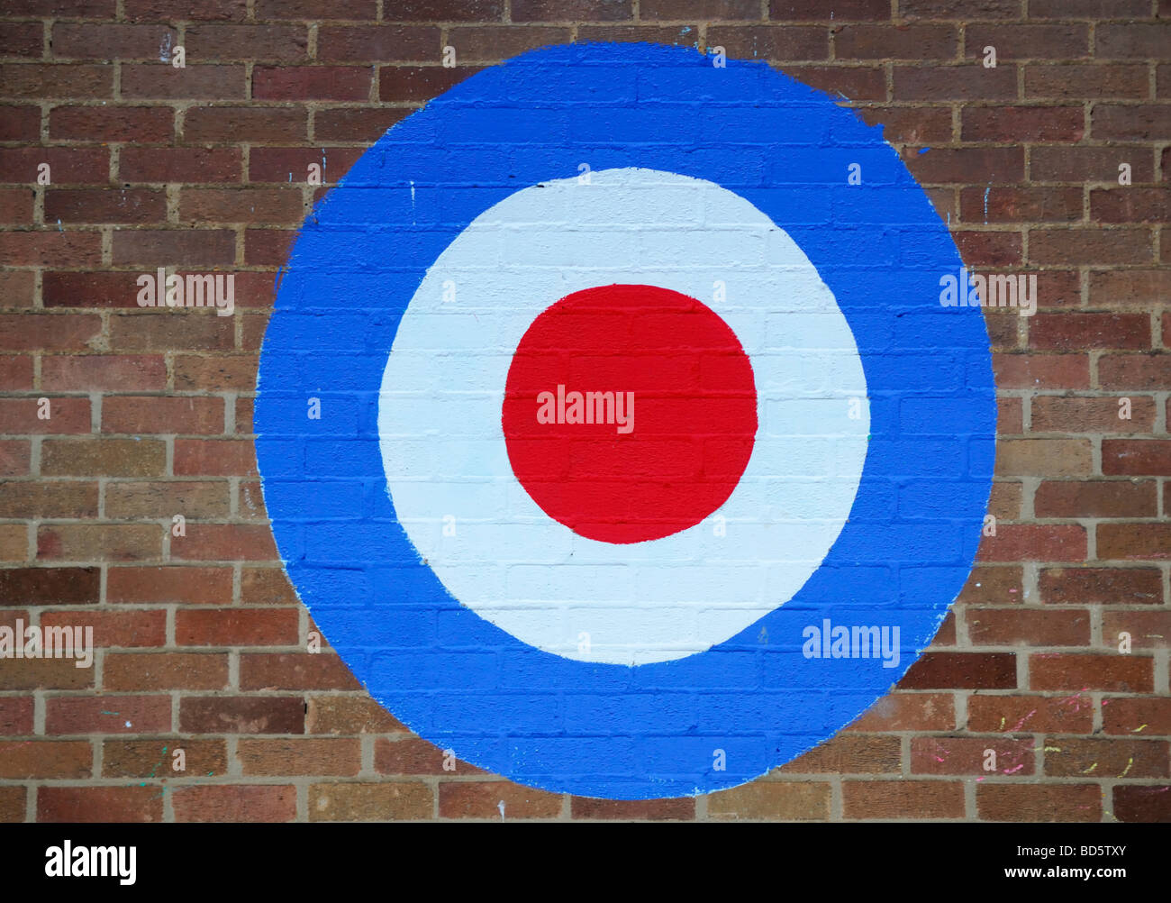 Target Painted on a Wall July 2009 Stock Photo