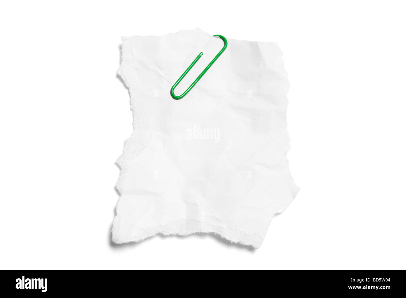 Torn Paper with Paperclip Stock Photo Alamy