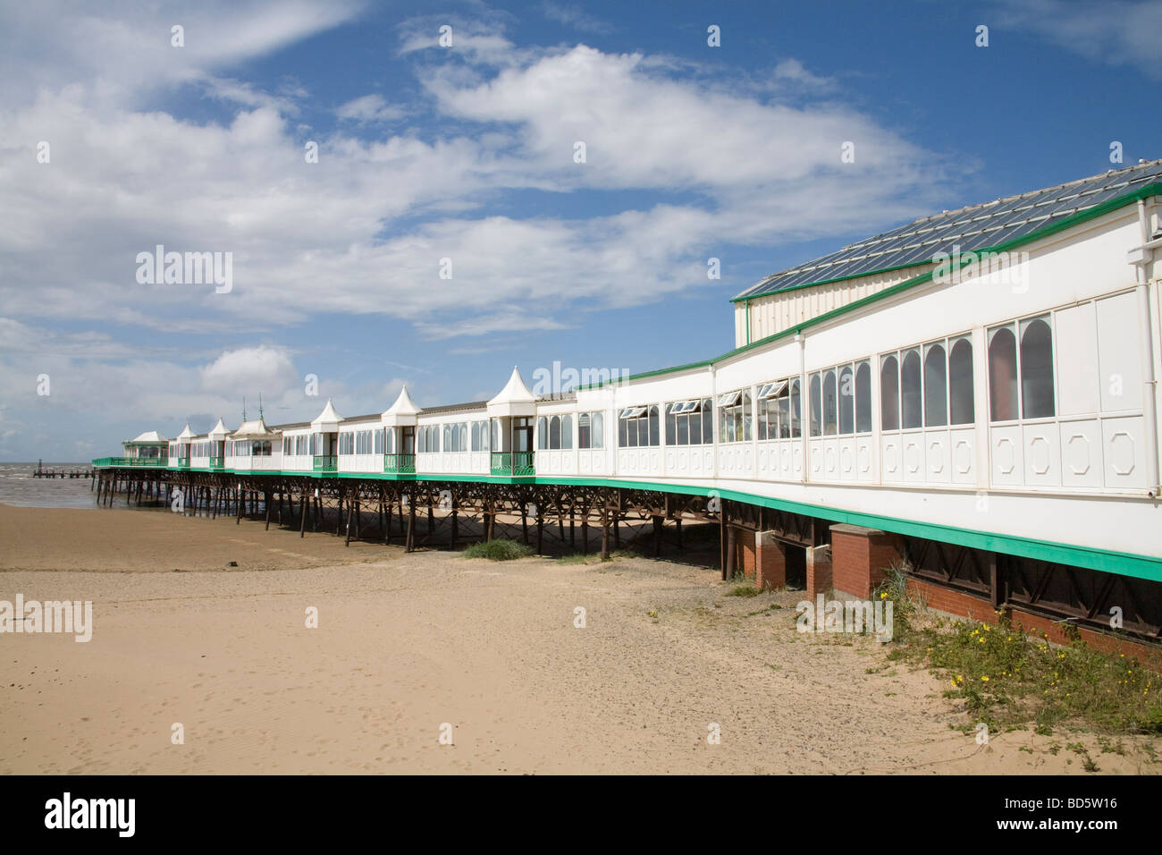 Lytham St Anne's Lancashire England EU July St Anne's Pier stretching into the sea Stock Photo