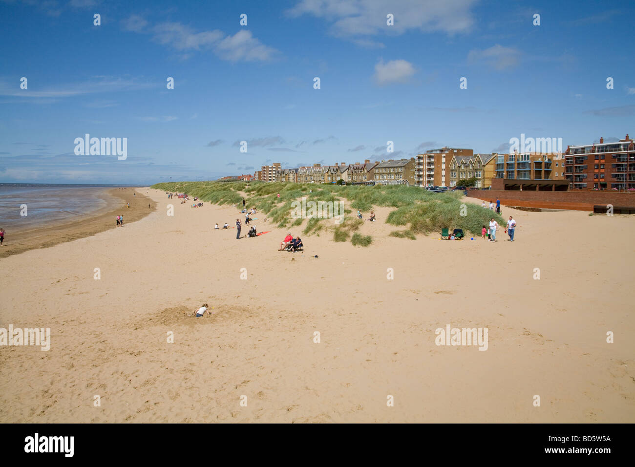 Lytham St Anne's Lancashire England EU July Holidaymakers making the most of the sunny summer weather Stock Photo