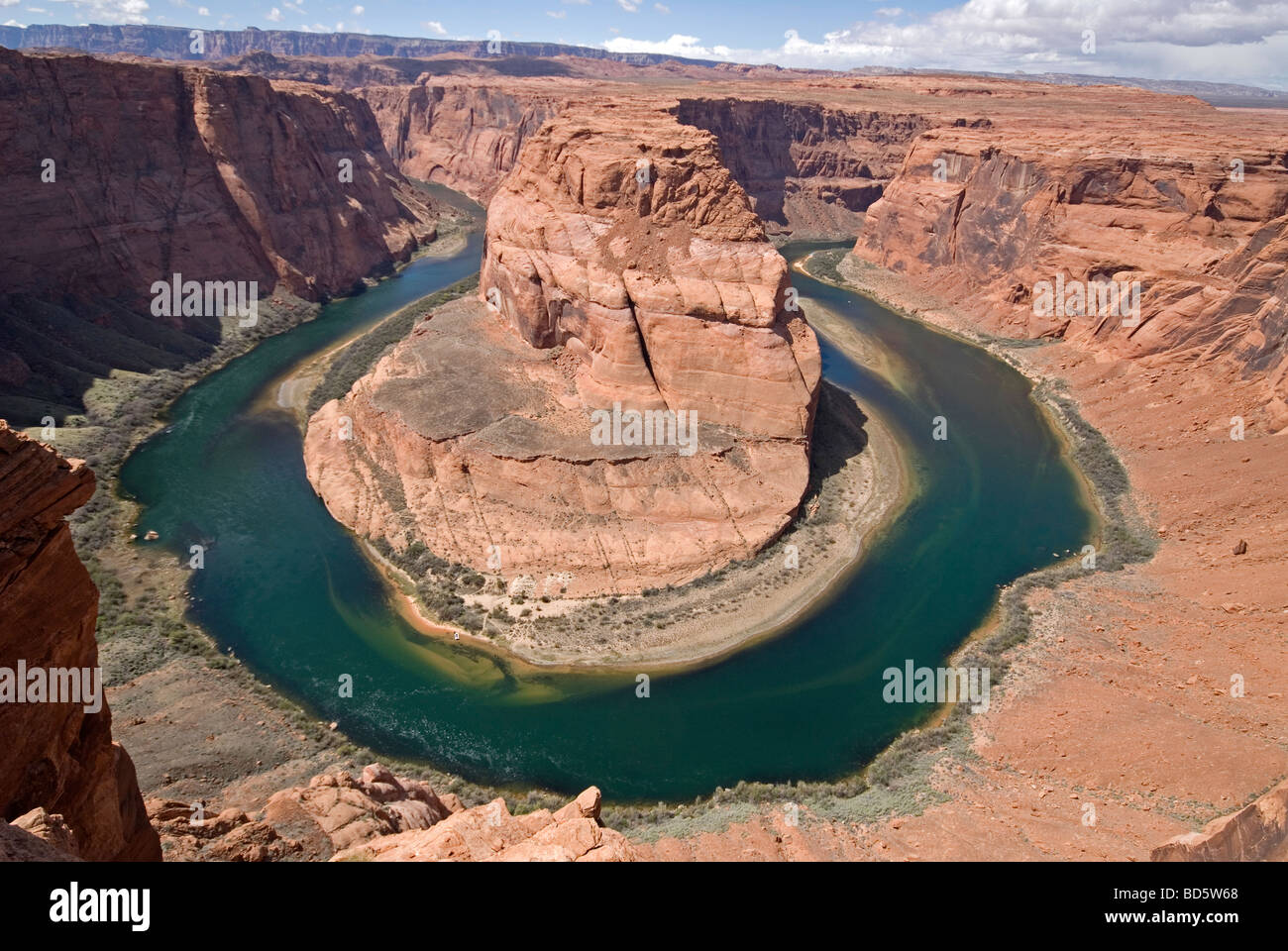 Gooseneck bend on the Colorado river south of Page, Arizona Stock Photo ...